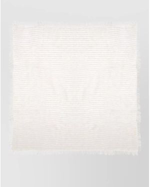 Fabiana Filippi Sequin Stole Lightweight Soft Texture Fringes - Natural