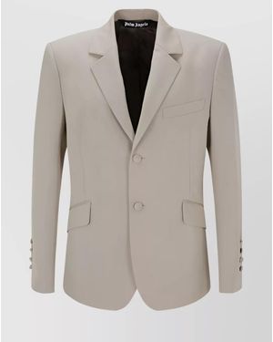 Palm Angels Single-Breasted Blazer - Grey