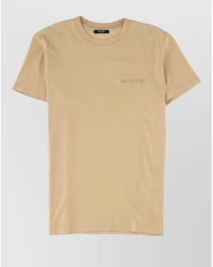 Balmain Cotton Logo T-Shirt - Natural
