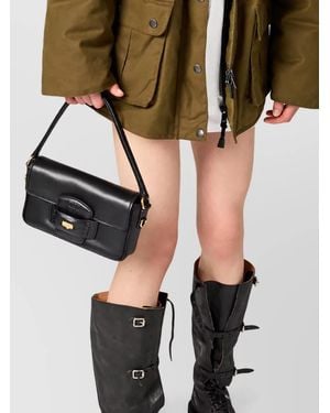 Miu Miu Matelassé Leather Clutch Bag - Black