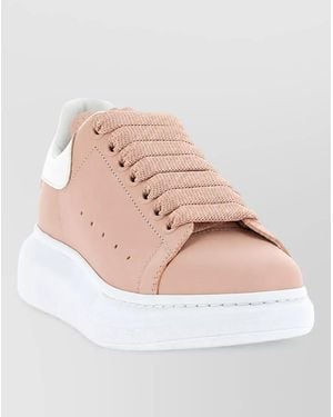 McQueen Leather Larry Low-Top Trainers - Pink