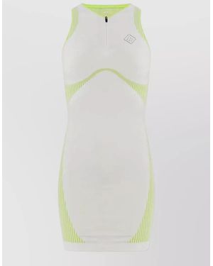 CASABLANCA Sleeveless Zip Mini Dress - White
