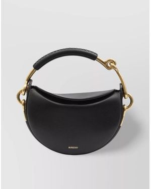 Burberry Leather Crescent Bag Chain Handle - Black