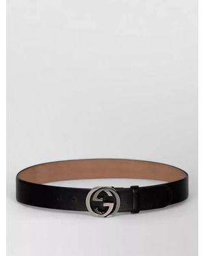 Gucci Leather Wide Belt - Gray