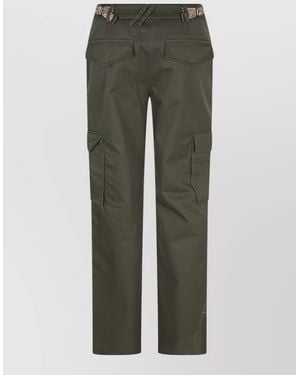 Burberry Freja Cargo Trousers Belt Loop Design - Green