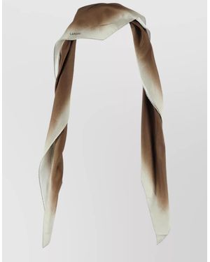 Lardini Silk Blend Printed Scarf - White
