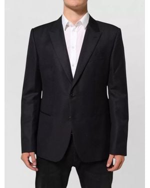 Dolce & Gabbana Wool Two Button Suit Jacket - Blue
