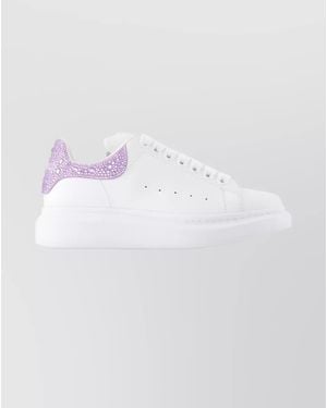 McQueen Leather Oversized Low-Top Trainers - White