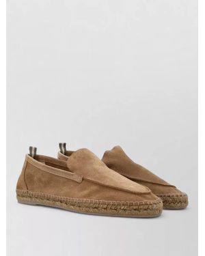 Castañer Suede Espadrille Flat Slip On Shoe - Brown