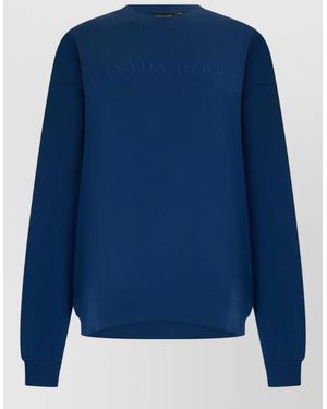 Canada Goose Cotton Logo-Embroidered Hoodie - Blue