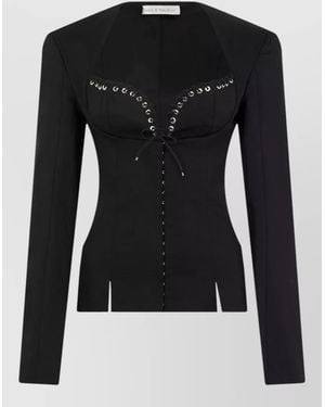 Ludovic de Saint Sernin Cotton Fitted Jacket - Black