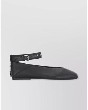 Ash Lace-Up Stud Ankle Strap Shoes - White
