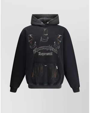 Represent Cotton Printed Hoodie - Blue