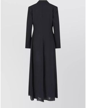 Maison Margiela Long Coat Button Detail Sheer Overlay - Black