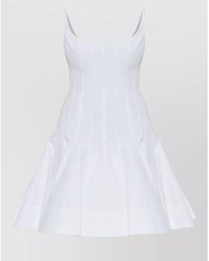 Jacquemus Cotton Sleeveless Corset Mini Dress - White