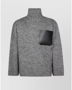 JW Anderson Wool Alpaca Turtleneck Jumper - Grey