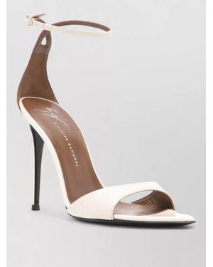 Giuseppe Zanotti Sandals Heel Open Toe Pointed Ankle Strap - White