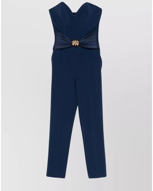 Elisabetta Franchi Strapless Jumpsuit - Blue