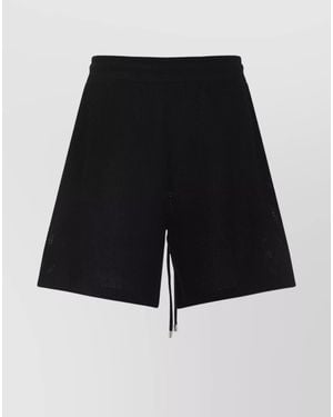 Amiri Crochet Mesh Tailored Shorts - Black