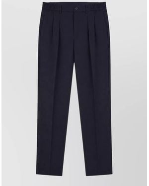 Tagliatore Tailored Trousers Pleated Front Belt Loops - Blue