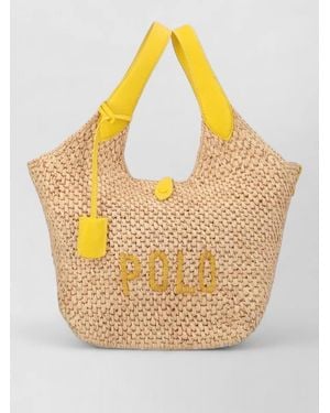 Polo Ralph Lauren Raffia Tote Bag - Metallic