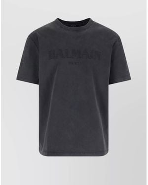 Balmain Crew Neck Short Sleeves - Black