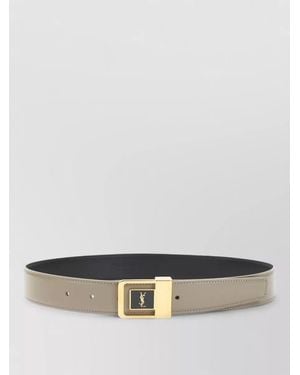 Saint Laurent Leather Belt - Grey
