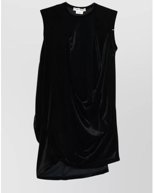 Comme des Garçons Sleeveless Draped Asymmetric Dress - Black