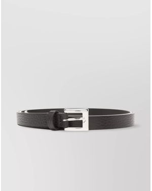 P.A.R.O.S.H. Textured Leather Adjustable Belt - Black