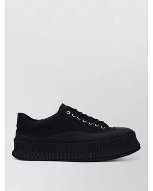 Jil Sander Fabric Low-Top Sneakers - Black