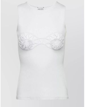 Magda Butrym Crochet Bra Tank Top - White