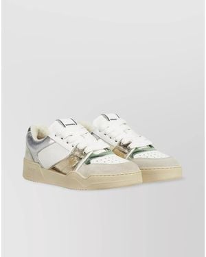 DSquared² Leather Low-Top Trainers - Metallic