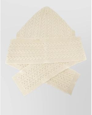 Isabel Marant Honorine Hooded Cable Knit Wool Scarf - Natural