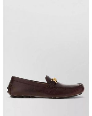 Versace Leather Loafers - Brown