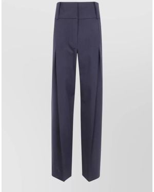 Sportmax Wool Tailored Pants - Blue