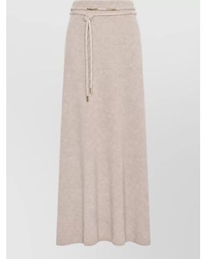 Max Mara Cashmere Knit Skirt - Natural