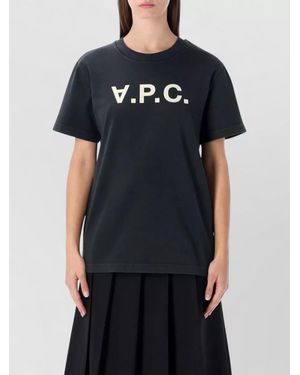 A.P.C. Organic Cotton Logo-Print T-Shirt - Black