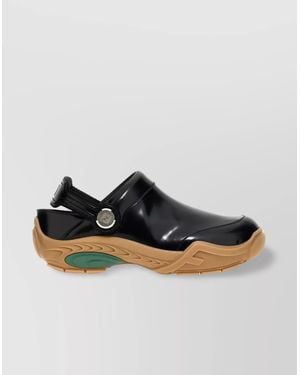 Fendi Leather Slippers - Black