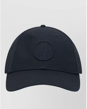 Stone Island Logo Cotton Cap Casual Everyday Style - Blue