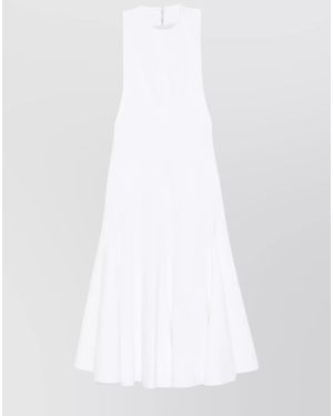 Jacquemus Sleeveless Open Back Midi Dress - White