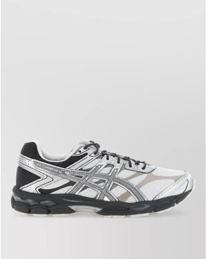 Asics Synthetic Leather Lace-Up Trainers - Metallic