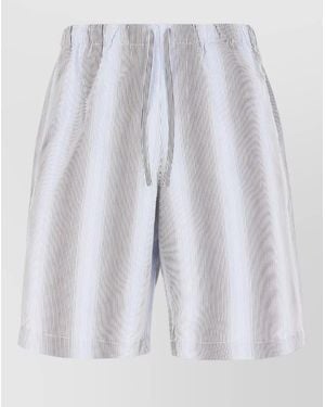 Dries Van Noten Printed Cotton Bermuda Shorts - White