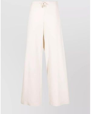 Jacquemus Satin Low-Rise Wide-Leg Trousers - Natural