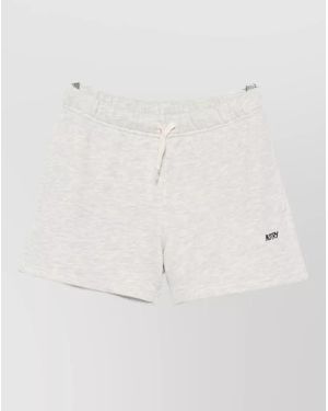Autry Silk Nylon Blend Shorts Side Pockets - Natural