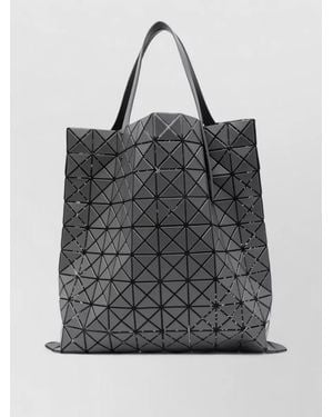 Issey Miyake Geometric Pattern Tote Bag Top Handles - Black