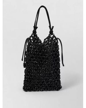 STAUD Na Crystal Beach Bag - Black