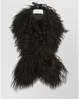 Yves Salomon Lamb Fur Scarf - Black