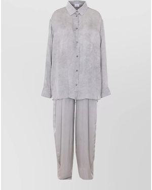 ANDAMANE Viscose Long-Sleeve Shirt - Grey