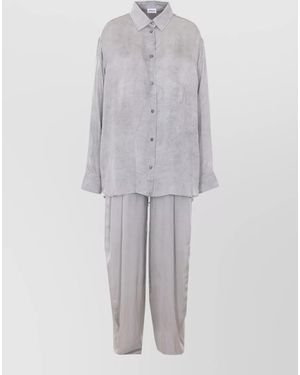 ANDAMANE Viscose Long-Sleeve Shirt - Grey