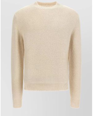 Jil Sander Alpaca Wool Oversized Crewneck Jumper - Natural